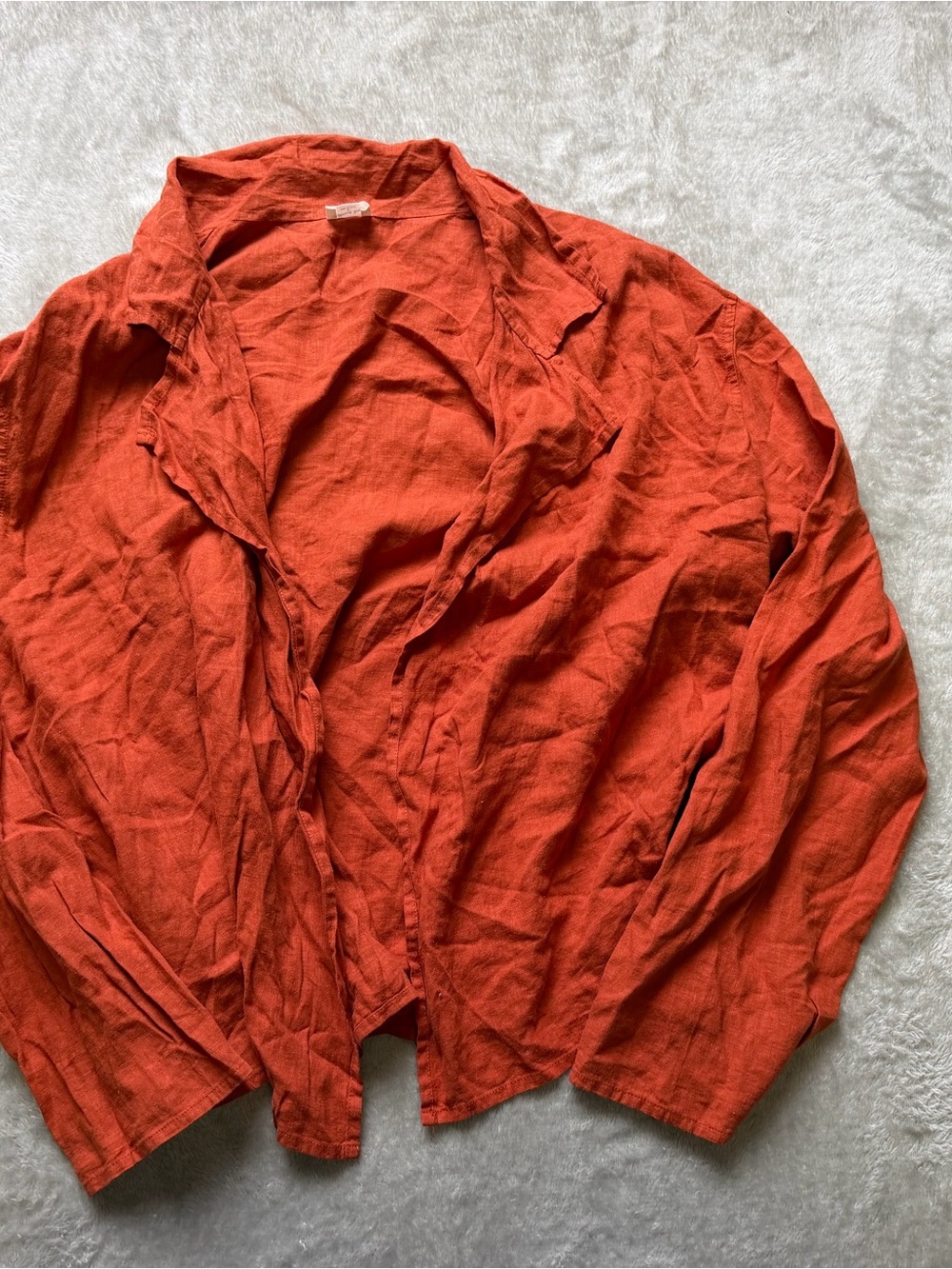 Wilfred Open-Front Blazer Jacket in Orange Rust